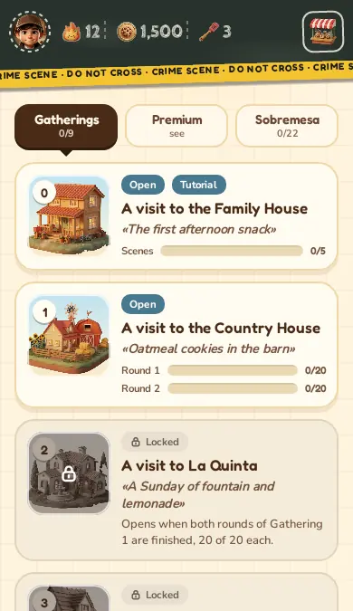 Family house start screen in Who Ate the Cookies?